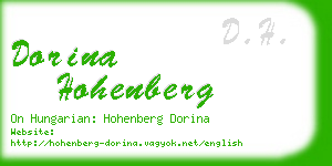 dorina hohenberg business card